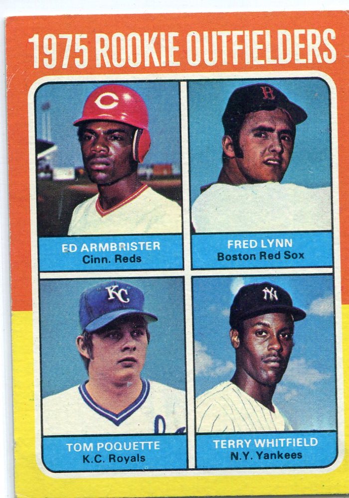 1975 Topps #622 Rookie OutfieldersArmbrister RC/Fred Lynn RC/ Poquette RC/Whitfield