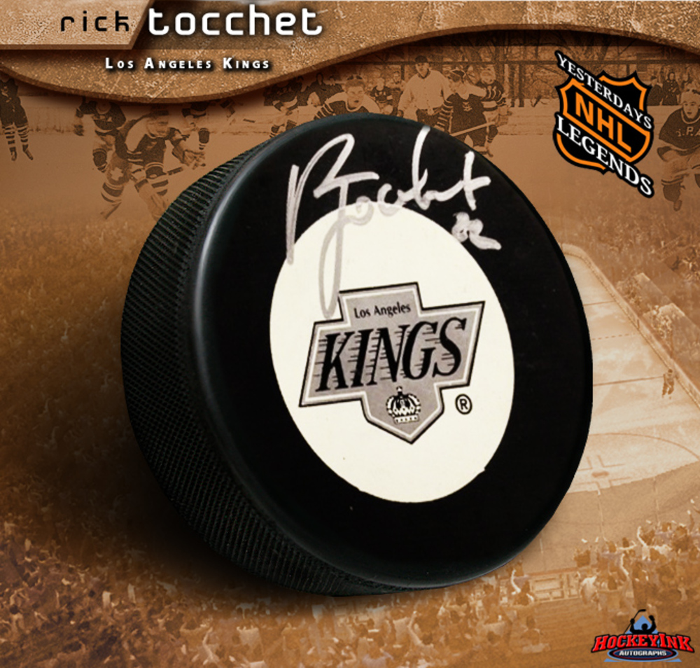 RICK TOCCHET Signed Los Angeles Kings Hockey Puck