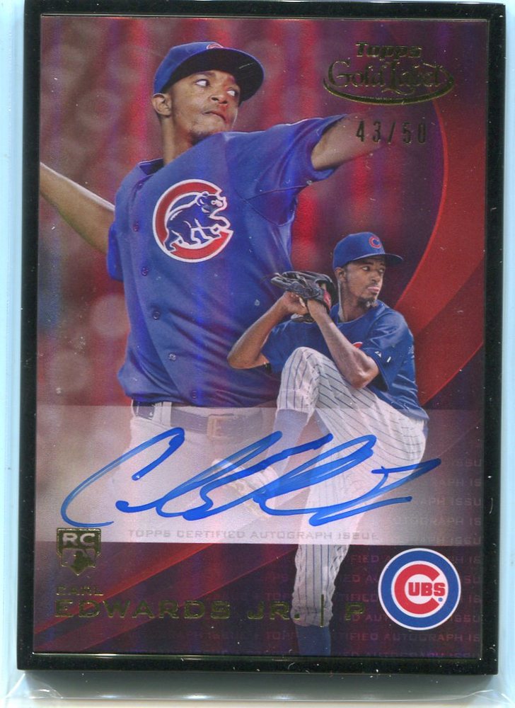2016 Topps Gold Label Framed Autographs Black Frame Carl Edwards Jr. 43/50