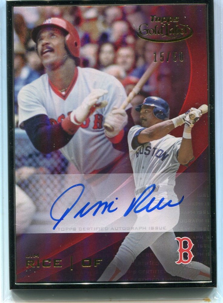 2016 Topps Gold Label Framed Autographs Black Frame Jim Rice 15/50