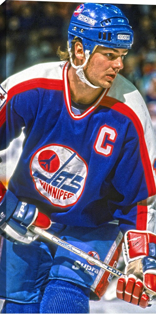 Dale Hawerchuk - 14x28 Hockey Hall Of Fame Canvas - Winnipeg Jets