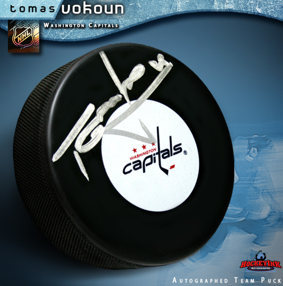 TOMAS VOKOUN Signed Washington Capitals Puck