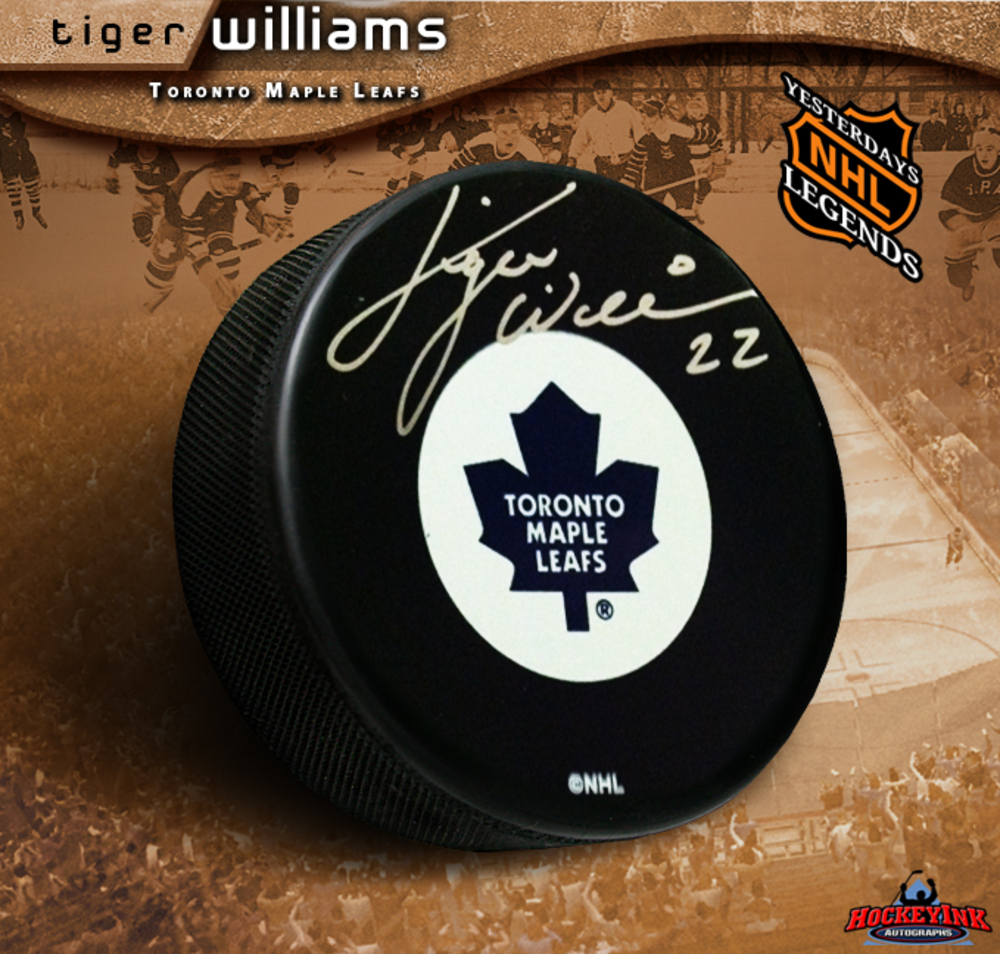TIGER WILLIAMS Signed Toronto Maple Leafs Puck