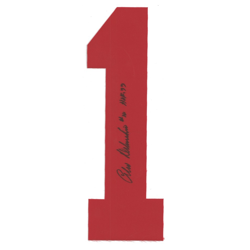 Alex Delvecchio Autographed Detroit Red Wings Twill Jersey Number