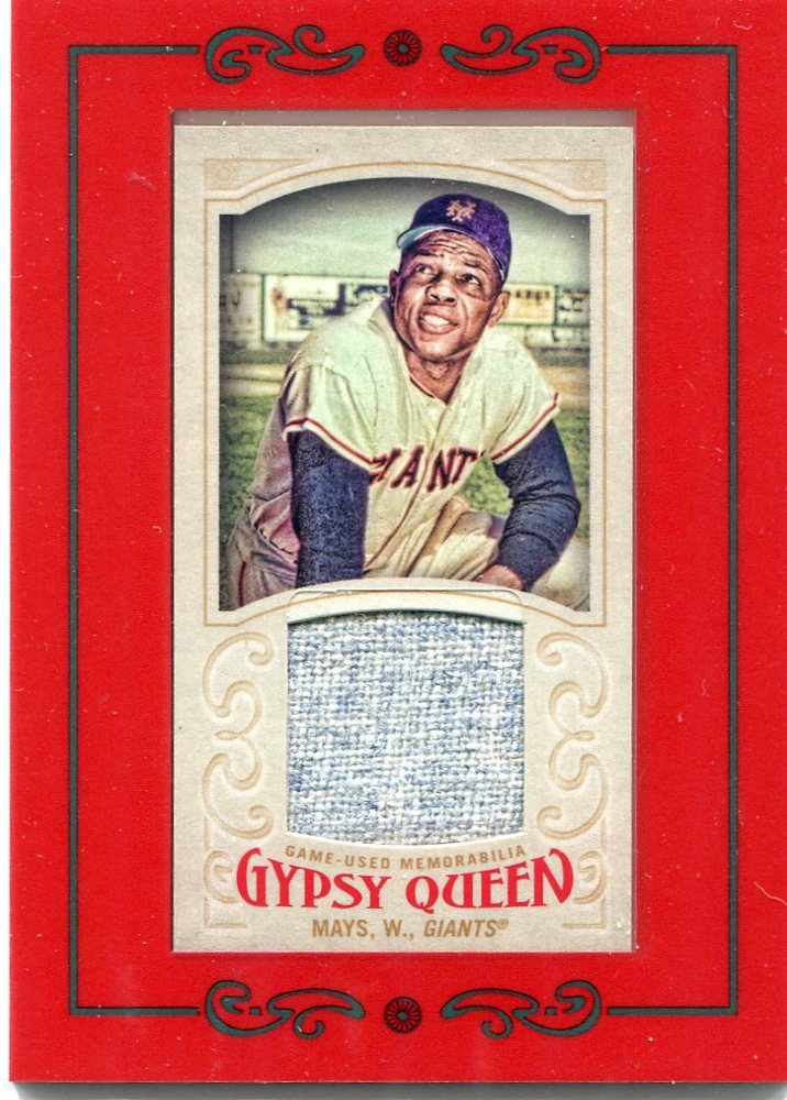 2016 Topps Gypsy Queen Mini Relics Willie Mays game-worn jersey