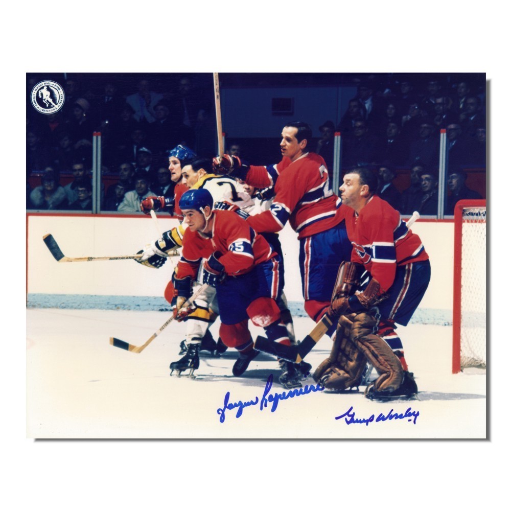 Gump Worsley (deceased) and Jacques Laperriere Autographed Montreal Canadiens 8x10 Photo