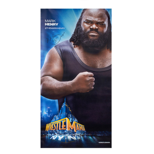 Mark Henry SIGNED WrestleMania 29 Superstore Wall Art