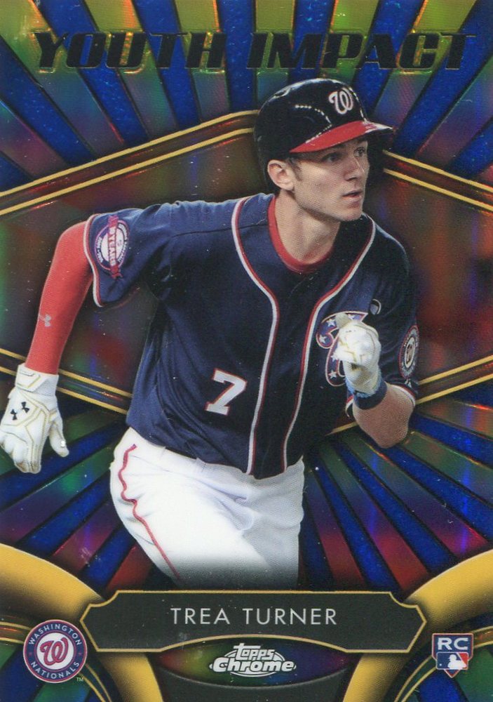 2016 Topps Chrome Youth Impact #YI8 Trea Turner