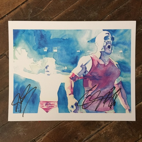 Sheamus & Cesaro SIGNED 11 x 14 Rob Schamberger Print
