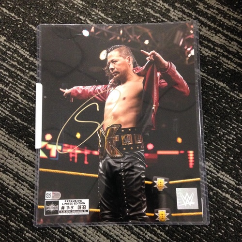 Shinsuke Nakamura SIGNED 8 x 10 Limited Edition WrestleMania 33 Photo (#33 of 33) (w/ Title)