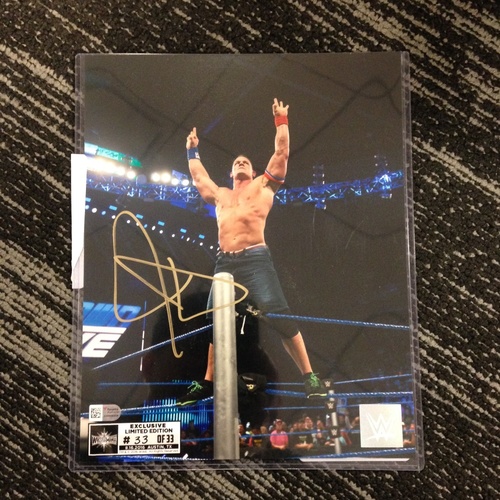 John Cena SIGNED 8 x 10 Limited Edition WrestleMania 33 Photo (#33 of 33)