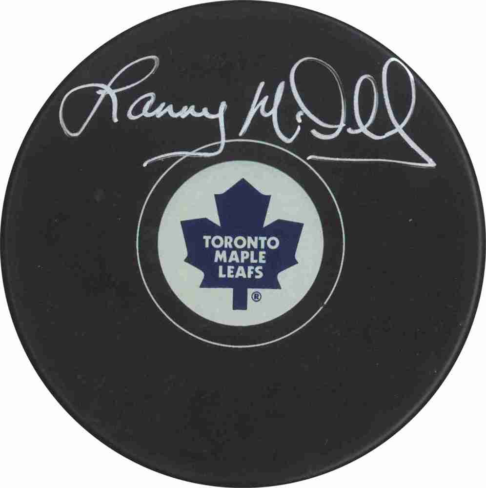Lanny McDonald Signed Toronto Maple Leafs Puck