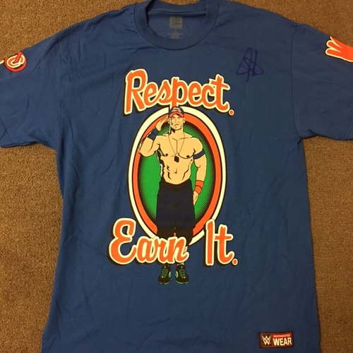 John Cena SIGNED Authentic T-Shirt (Size: Medium)