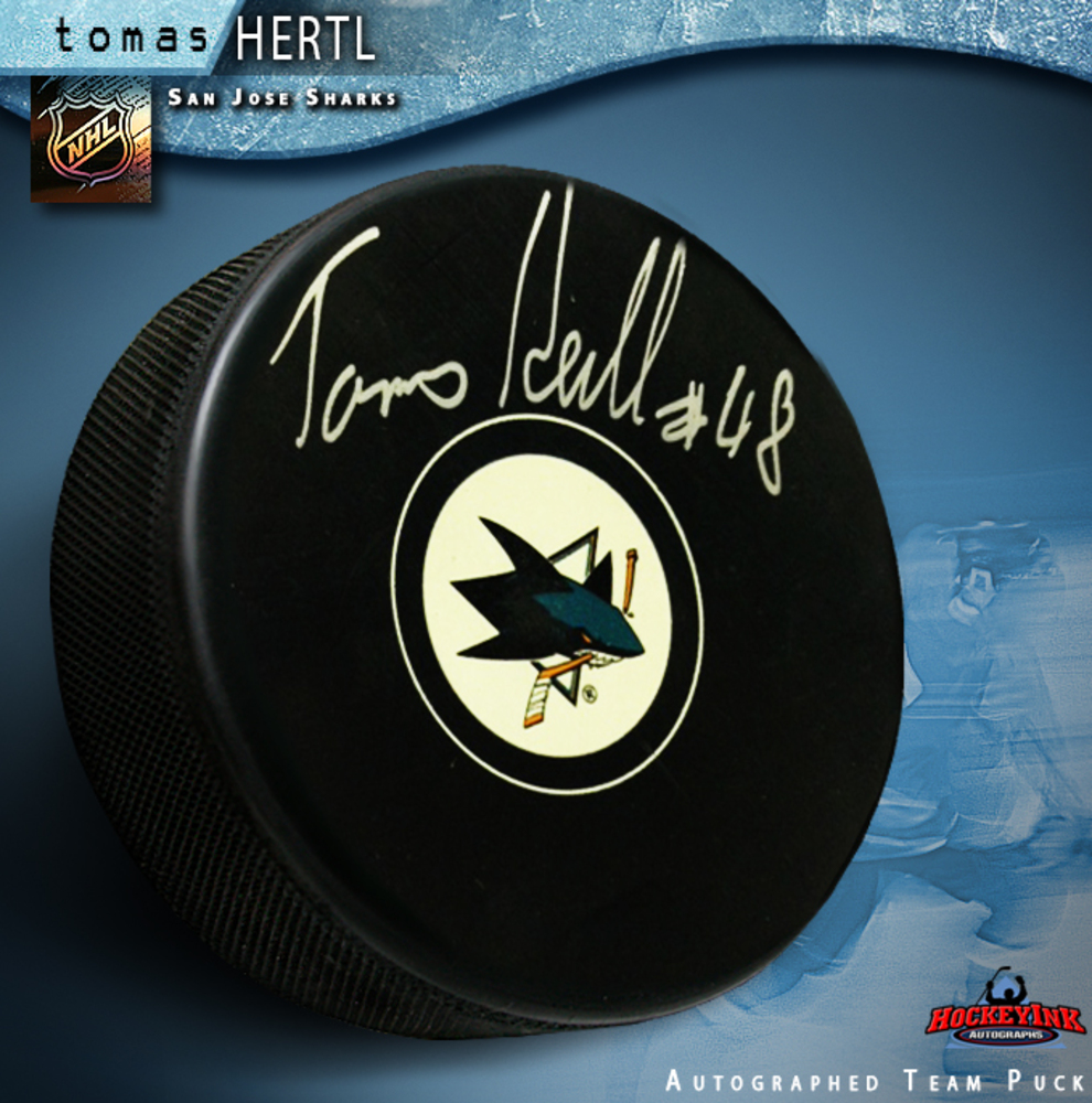 TOMAS HERTL Signed San Jose Sharks Puck