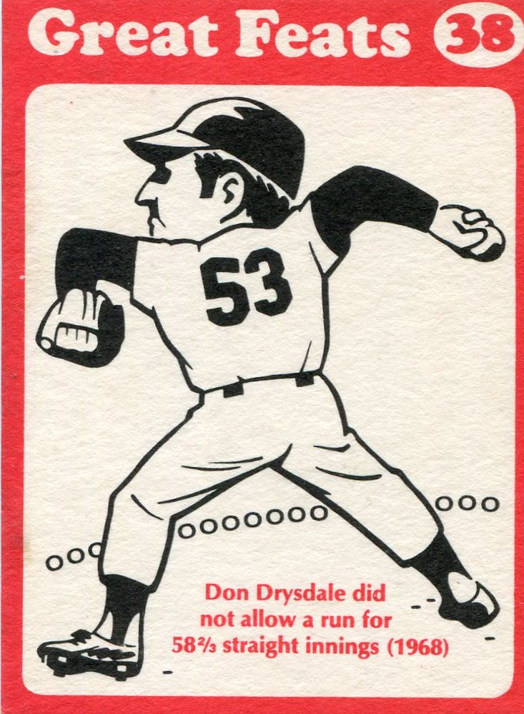 1972 Laughlin Great Feats #38 Don Drysdale