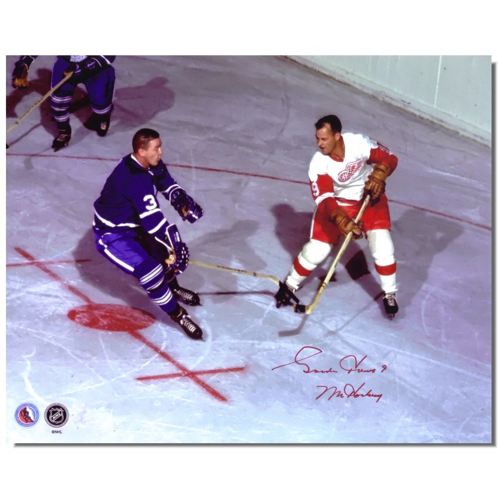 Gordie Howe Autographed Detroit Red Wings VS Toronto Maple Leafs 8x10 Photo