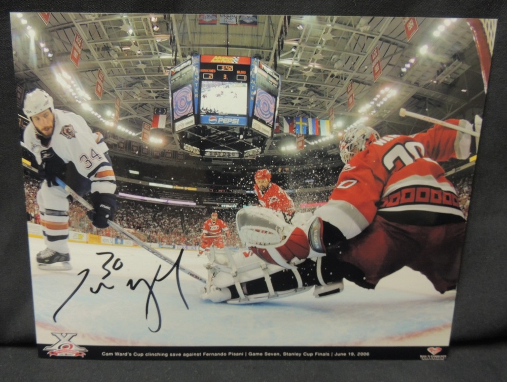 Cam Ward #30 Autographed 8x10 Photo (10th Annivesary Celebration Series)