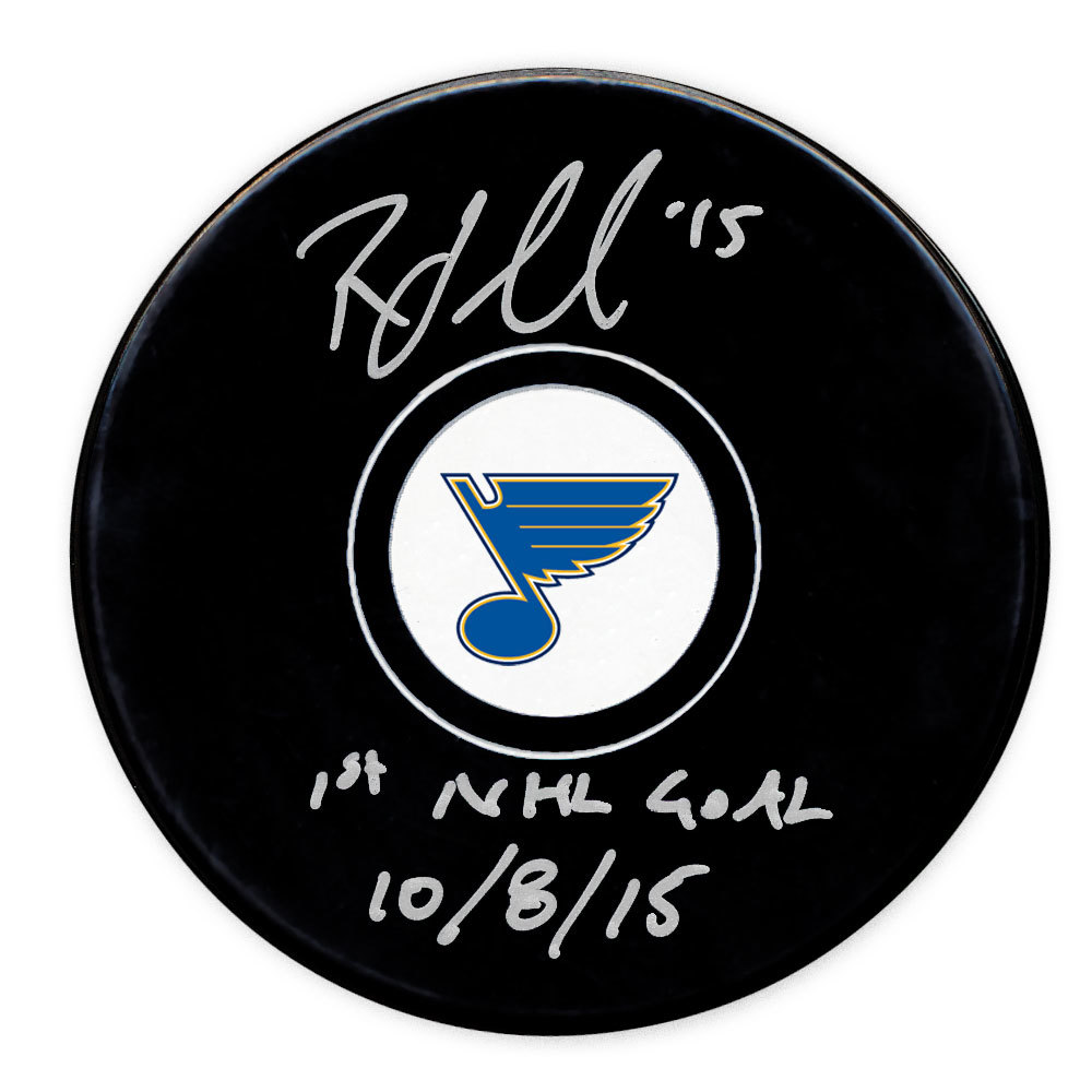 Robby Fabbri St. Louis Blues 1st Goal 10/8/15 Autographed Puck