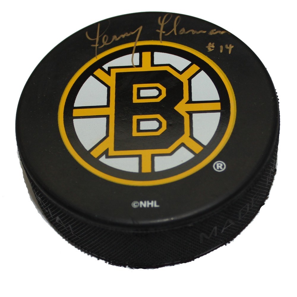 Fernie Flaman (deceased) Autographed Boston Bruins Puck