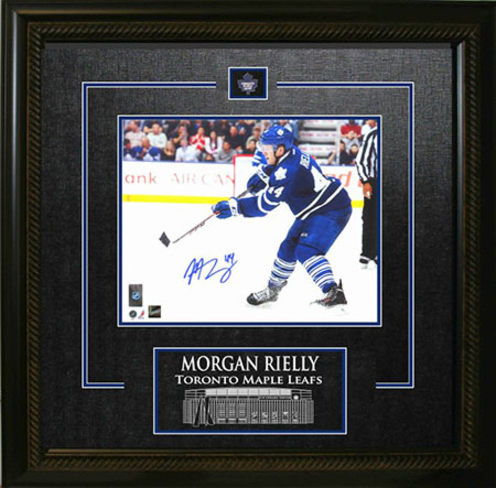 Morgan Rielly Signed Framed 8x10 Etched Mat Dark Shooting