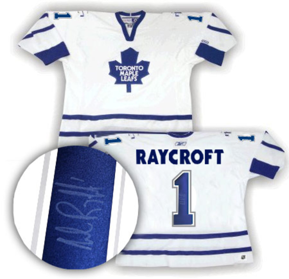 Andrew Raycroft Signed Jersey Maple Leafs Replica White