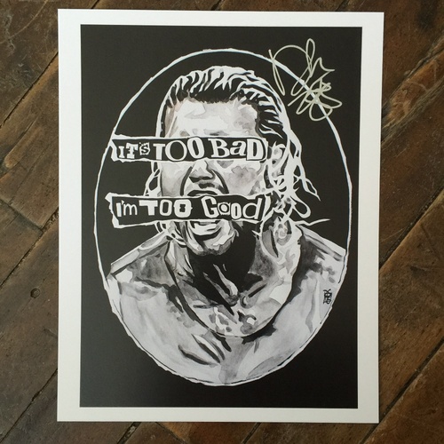 Dolph Ziggler SIGNED 11 x 14 Rob Schamberger Print