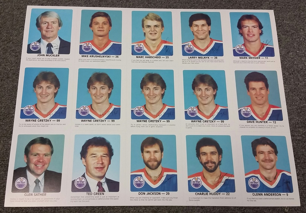 198485 Edmonton Oilers Red Rooster Complete Hockey Card Set *30 Cards