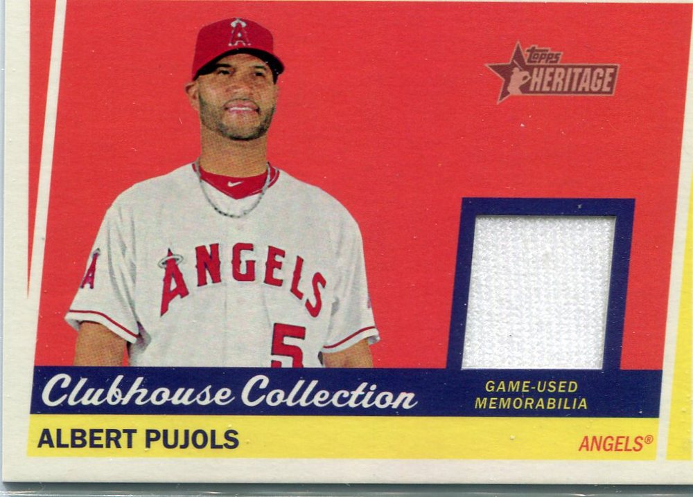 2016 Topps Heritage Clubhouse Collection Relics Albert Pujols game worn jersey
