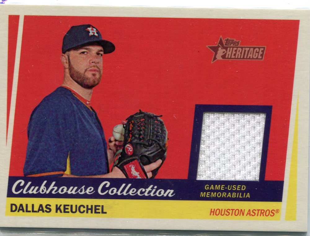 2016 Topps Heritage Clubhouse Collection Relics game worn jersey Dallas Keuchel