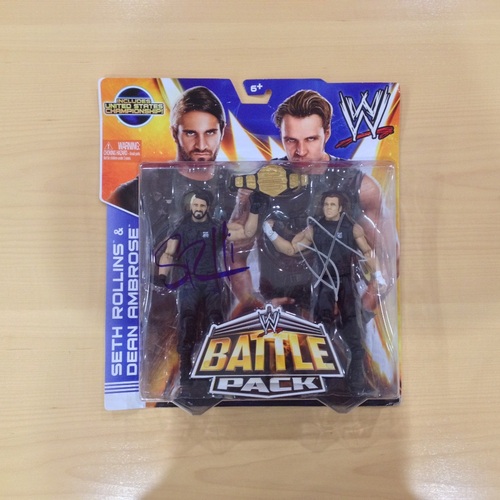 Seth Rollins & Dean Ambrose SIGNED Battle Pack Action Figures
