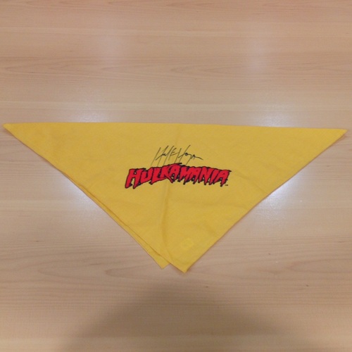 Hulk Hogan SIGNED Yellow Hulkamania Bandana
