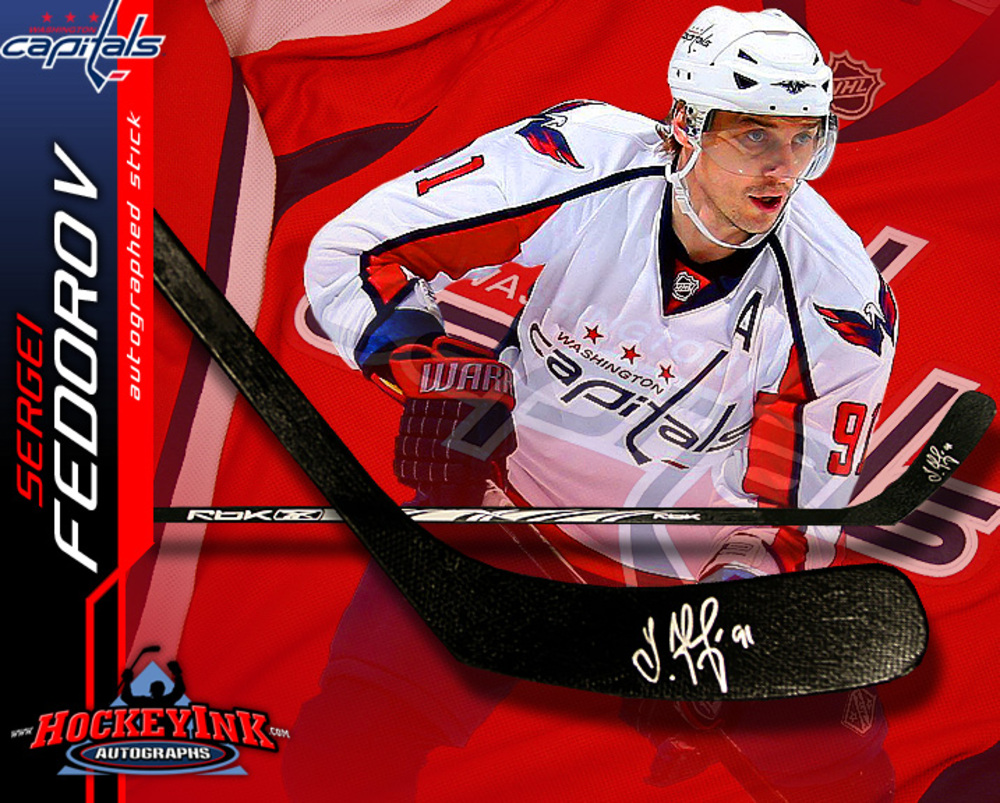 SERGEI FEDOROV Signed RBK Stick - Washington Capitals