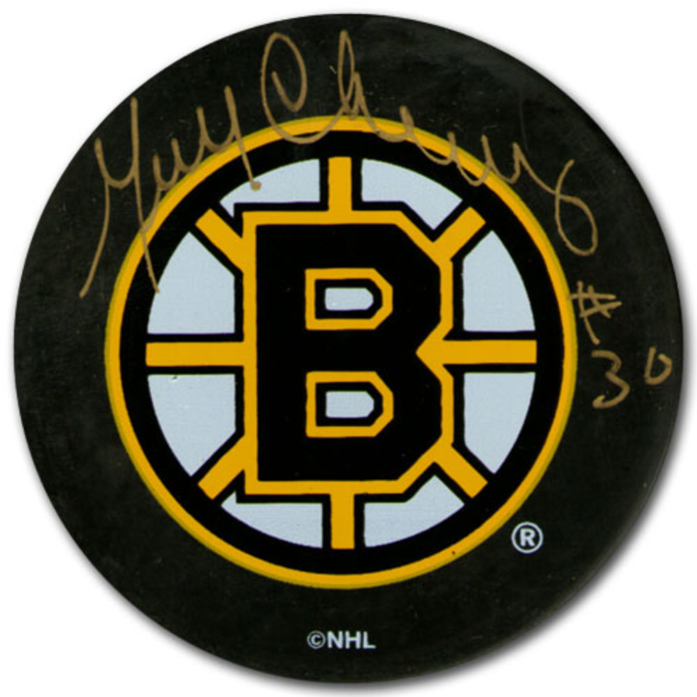Gerry Cheevers Autographed Boston Bruins Puck