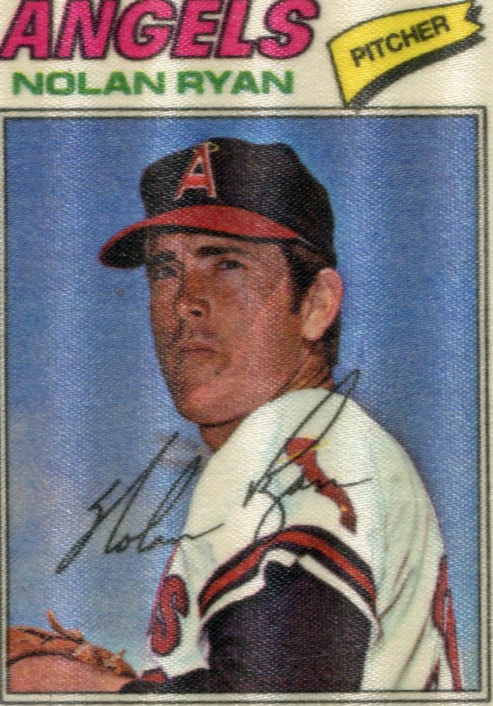 1977 Topps Cloth Stickers #40 Nolan Ryan short print