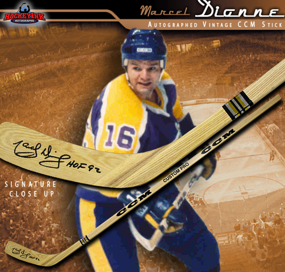 MARCEL DIONNE Signed Vintage CCM Stick - Los Angeles Kings - Detroit Red Wings