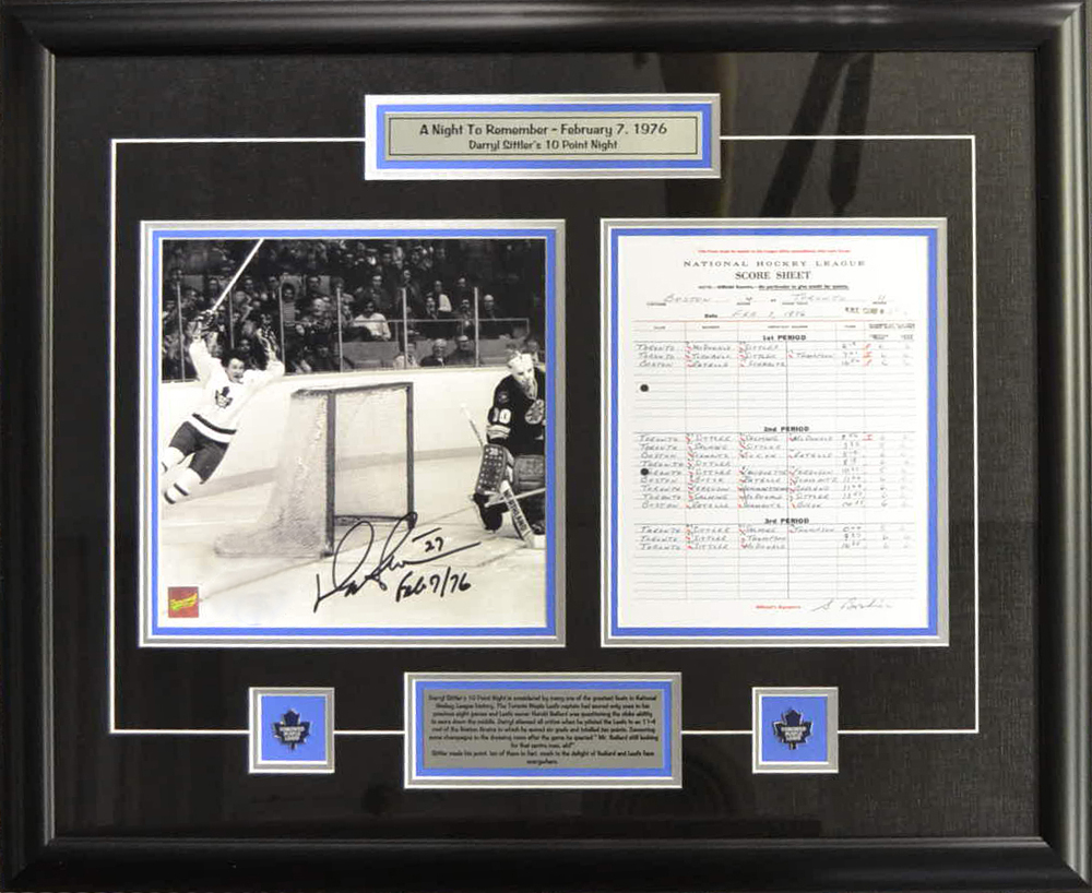 Darryl Sittler - Signed & Framed 10x10
