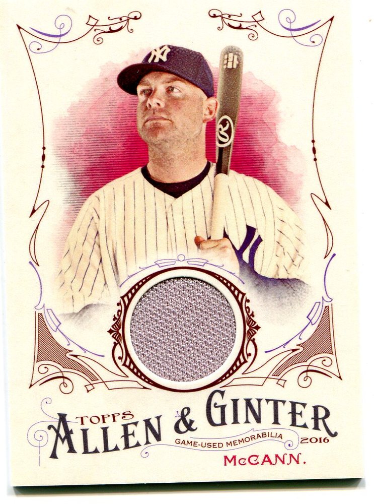 2016 Topps Allen and Ginter Relics jersey Brian McCann