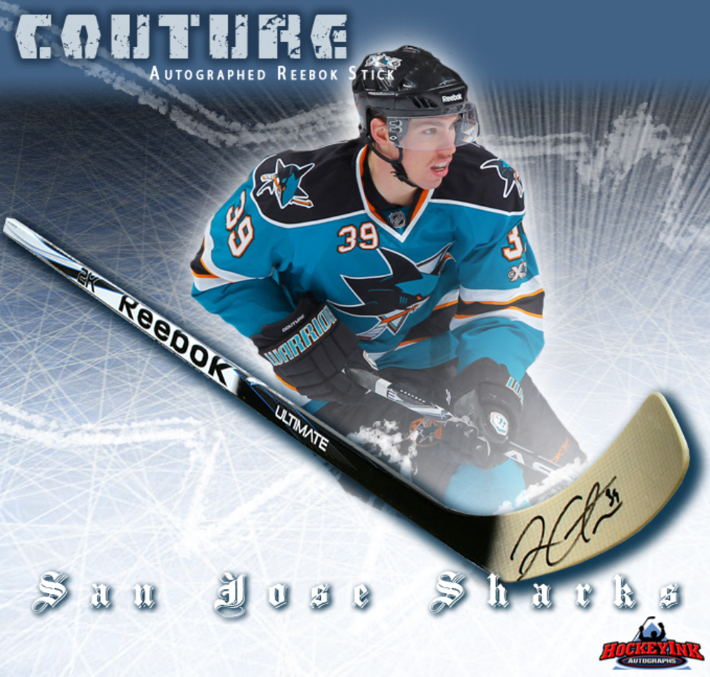 LOGAN COUTURE Signed Reebok Stick - San Jose Sharks