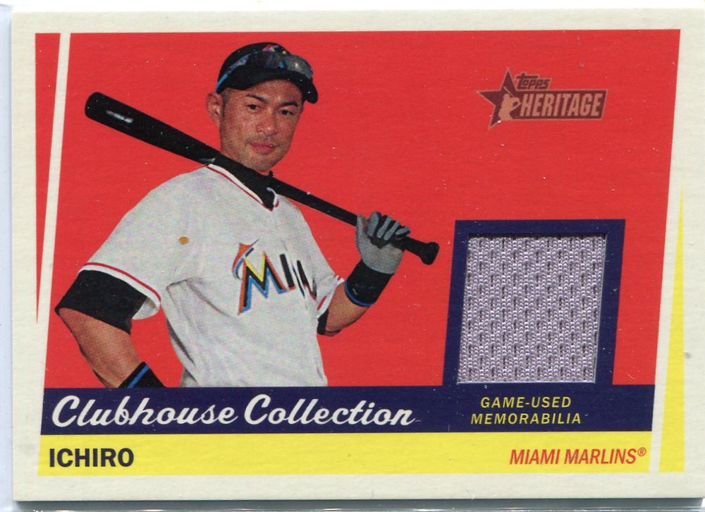 2016 Topps Heritage Clubhouse Collection Relics Ichiro Suzuki game worn jersey