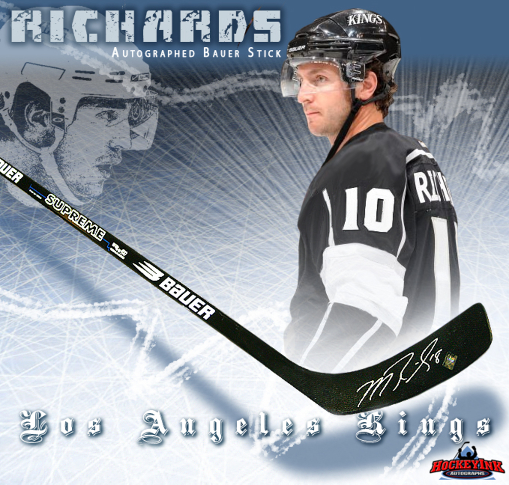 MIKE RICHARDS Signed Bauer Stick - Los Angeles Kings