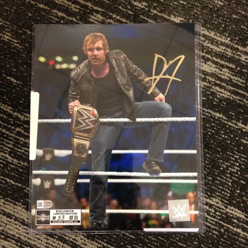Dean Ambrose SIGNED 8 x 10 Limited Edition WrestleMania 33 Photo (#33 of 33)