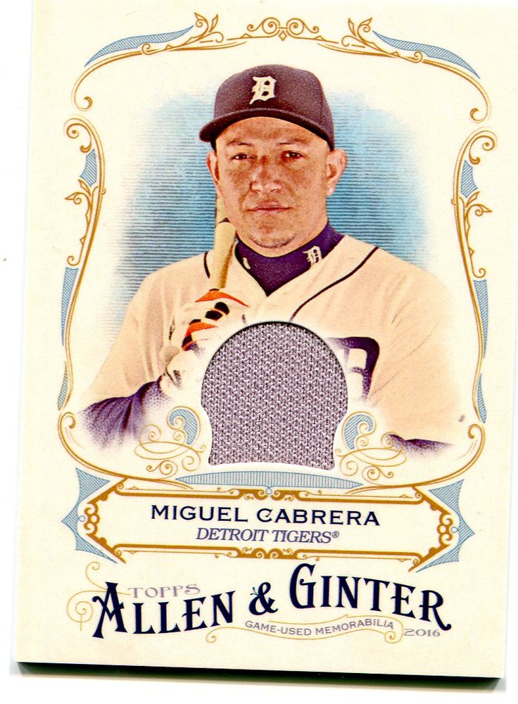 2016 Topps Allen and Ginter Relics jersey Miguel Cabrera