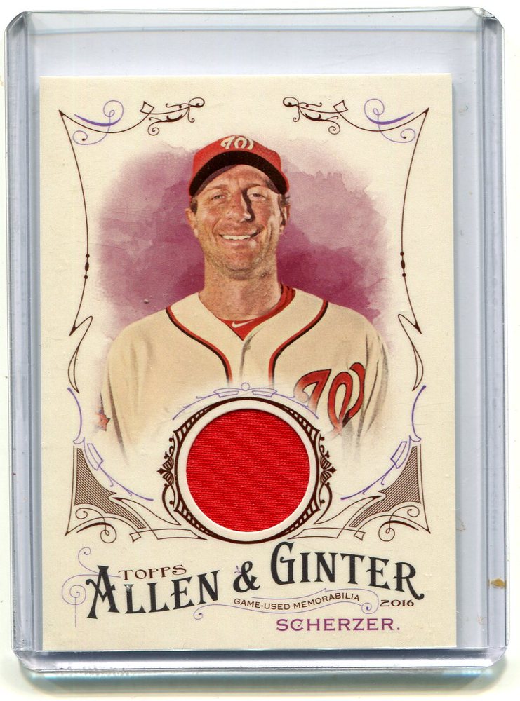 2016 Topps Allen and Ginter Relics jersey Max Scherzer