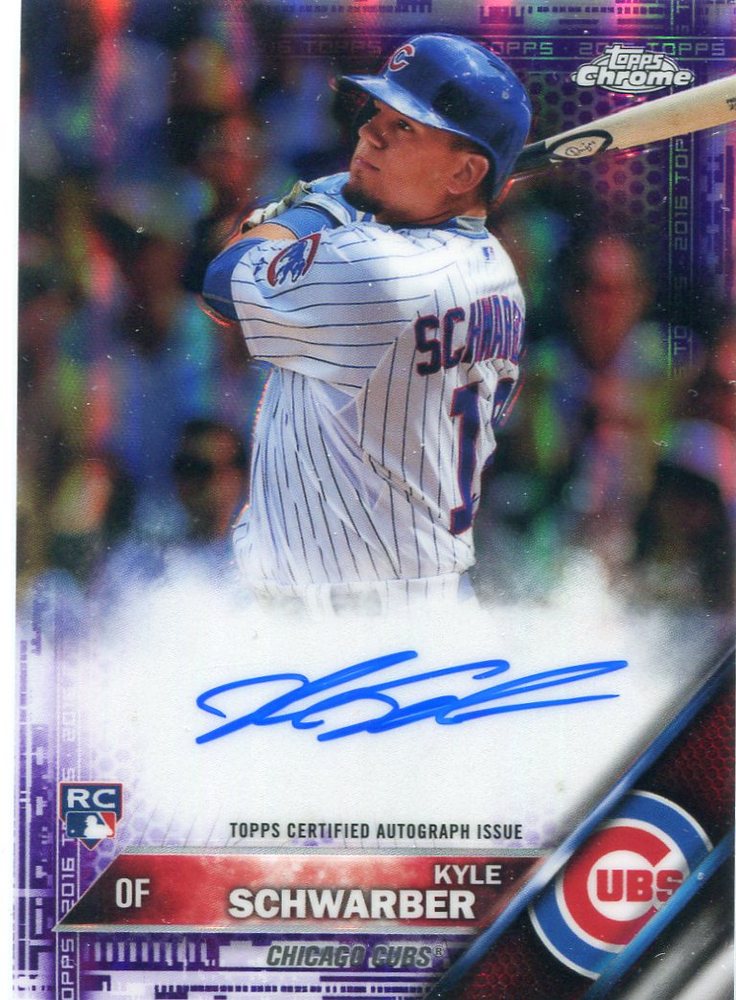 2016 Topps Chrome Rookie Autographs Purple Refractors Kyle Schwarber 171/250