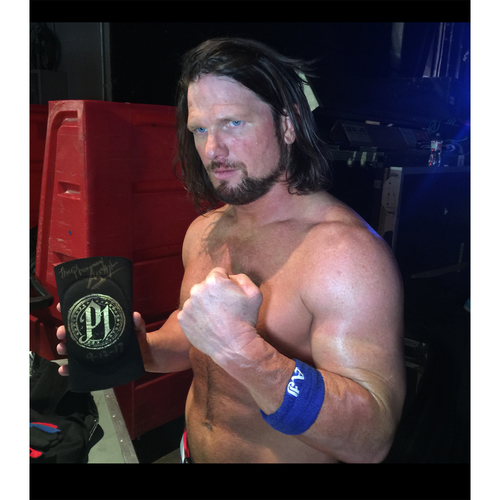 AJ Styles WORN & SIGNED Gold Elbow Pad (Connors Cure - 09/12/17)