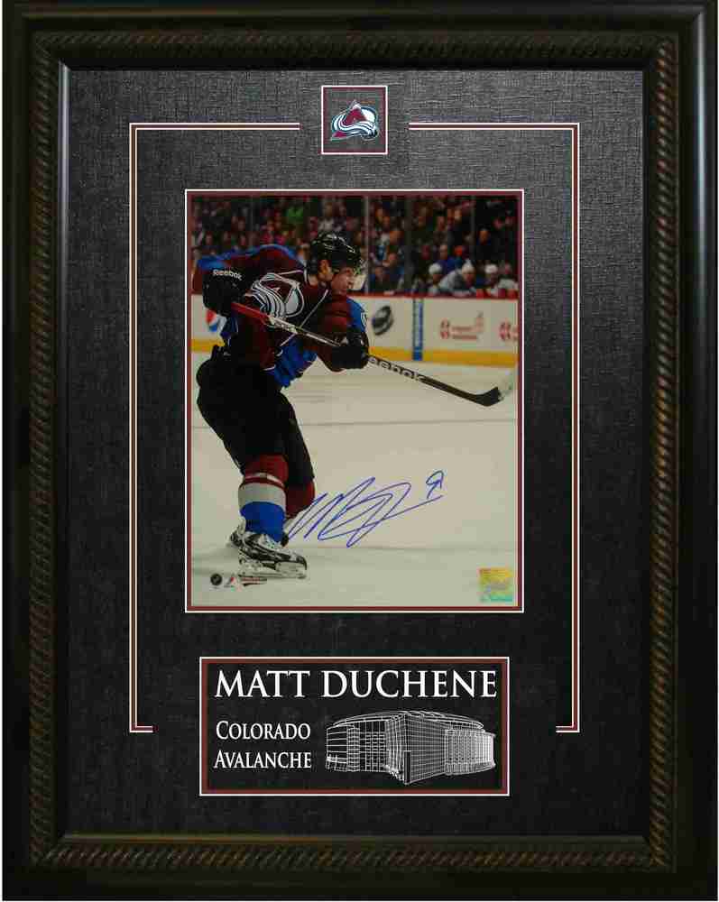 Matt Duchene - Signed & Framed 8x10 Etched Mat - Coloardo Avalanche Action Shot