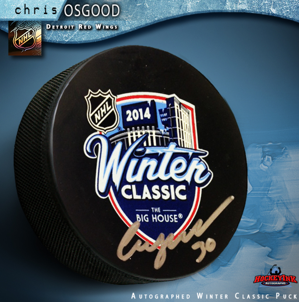 CHRIS OSGOOD Signed 2014 NHL Winter Classic Puck