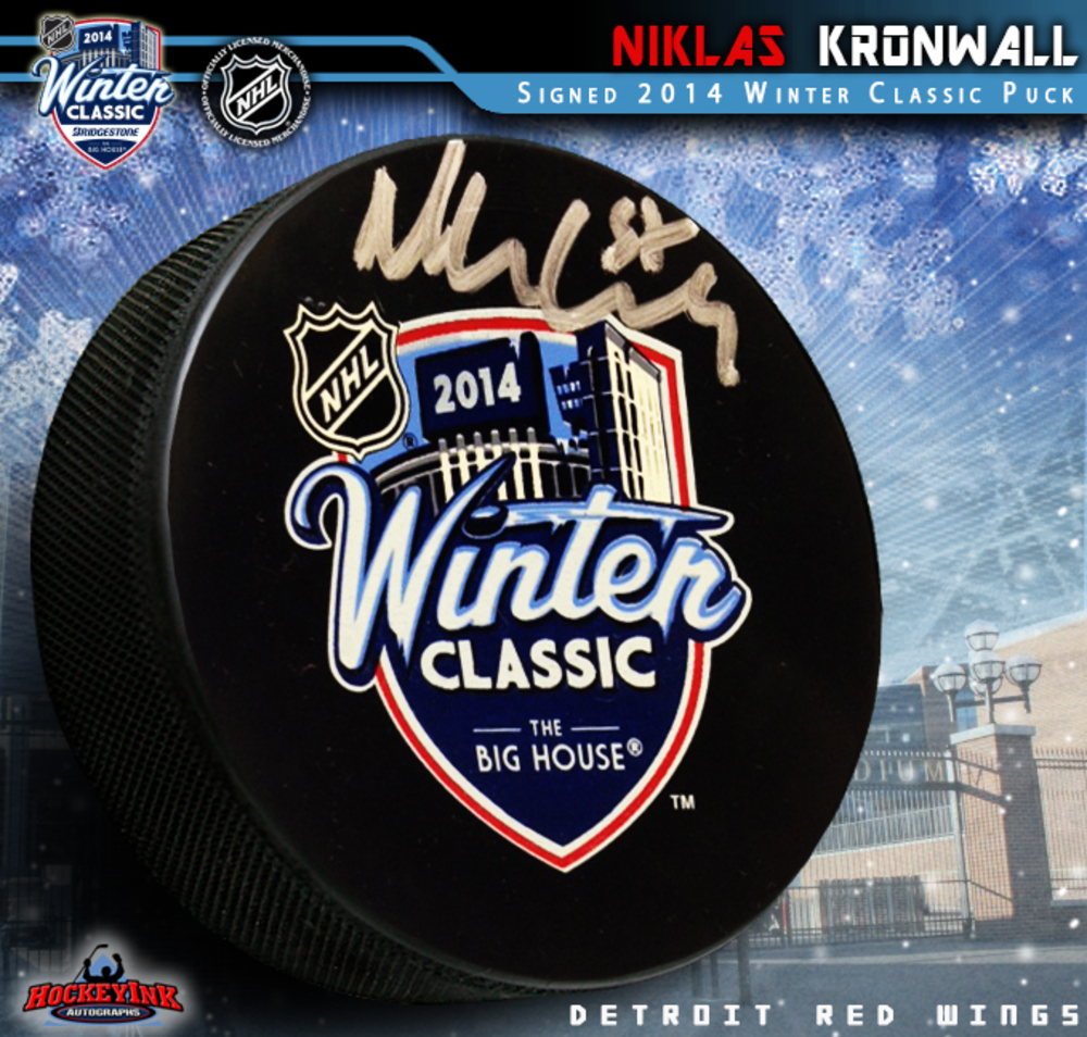 NIKLAS KRONWALL Signed 2014 NHL Winter Classic Puck