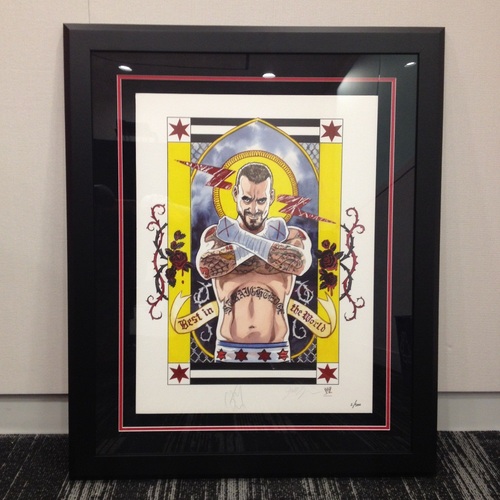 CM Punk Autographed & Framed