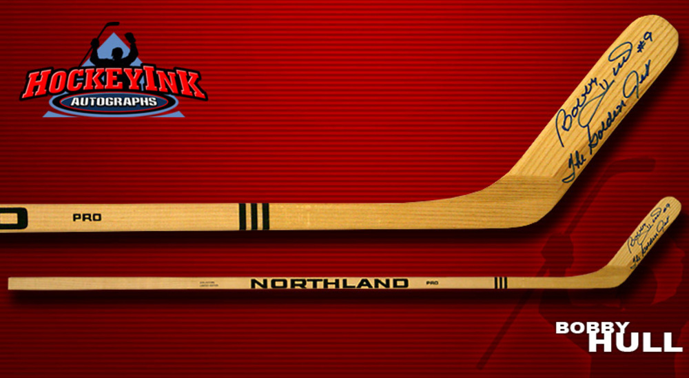 BOBBY HULL Signed Northland Player Model Stick - Chicago Blackhawks
